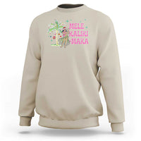 Christmas In Hawaii Sweatshirt Mele Kalikimaka Hula Girls Palm Tree - Wonder Print Shop