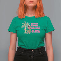 Christmas In Hawaii T Shirt For Women Mele Kalikimaka Hula Girls Palm Tree - Wonder Print Shop