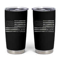 Proud Black Veteran Tumbler Cup Veterans Day Proud Vintage American Flag Military