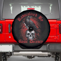Radicalized By Basic Decency Spare Tire Cover Vintage Gothic Victorian Crow Skull - Wonder Print Shop