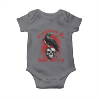 Radicalized By Basic Decency Baby Onesie Vintage Gothic Victorian Crow Skull - Wonder Print Shop