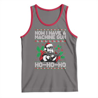 Funny Christmas 80's Die Movie Tank Top Now I Have A Machine Gun Ho Ho Ho Gun Lover - Wonder Print Shop