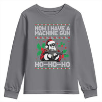 Funny Christmas 80's Die Movie Youth Sweatshirt Now I Have A Machine Gun Ho Ho Ho Gun Lover - Wonder Print Shop