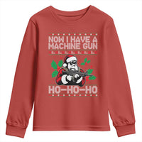 Funny Christmas 80's Die Movie Youth Sweatshirt Now I Have A Machine Gun Ho Ho Ho Gun Lover - Wonder Print Shop