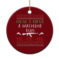 Now I Have A Machine Gun Ceramic Ornament Funny Christmas Movie Gun Lover - Wonder Print Shop