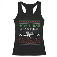 Now I Have A Machine Gun Racerback Tank Top Funny Christmas Movie Gun Lover - Wonder Print Shop