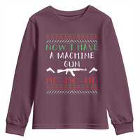 Now I Have A Machine Gun Youth Sweatshirt Funny Christmas Movie Gun Lover - Wonder Print Shop