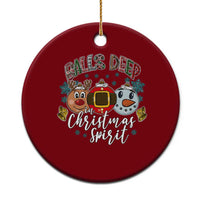 Funny Balls Deep In Christmas Spirit Ceramic Ornament Xmas Humorous Festive - Wonder Print Shop