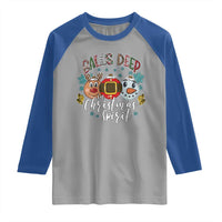Funny Balls Deep In Christmas Spirit Raglan Shirt Xmas Humorous Festive - Wonder Print Shop