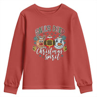 Funny Balls Deep In Christmas Spirit Youth Sweatshirt Xmas Humorous Festive - Wonder Print Shop