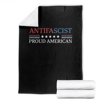 Antifascist Proud American Throw Blanket Fight Fascism Protest Liberal Democrat - Wonder Print Shop