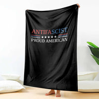 Antifascist Proud American Throw Blanket Fight Fascism Protest Liberal Democrat - Wonder Print Shop
