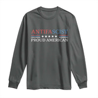 Antifascist Proud American Long Sleeve Shirt Fight Fascism Protest Liberal Democrat - Wonder Print Shop