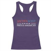 Antifascist Proud American Racerback Tank Top Fight Fascism Protest Liberal Democrat - Wonder Print Shop