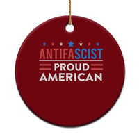 Antifascist Proud American Ceramic Ornament Fight Fascism Protest Human Rights - Wonder Print Shop