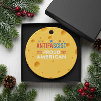 Antifascist Proud American Ceramic Ornament Fight Fascism Protest Human Rights - Wonder Print Shop