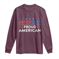 Antifascist Proud American Long Sleeve Shirt Fight Fascism Protest Human Rights - Wonder Print Shop