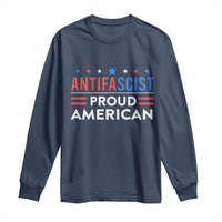 Antifascist Proud American Long Sleeve Shirt Fight Fascism Protest Human Rights - Wonder Print Shop