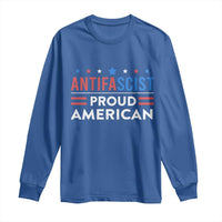 Antifascist Proud American Long Sleeve Shirt Fight Fascism Protest Human Rights - Wonder Print Shop