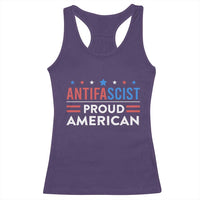 Antifascist Proud American Racerback Tank Top Fight Fascism Protest Human Rights - Wonder Print Shop
