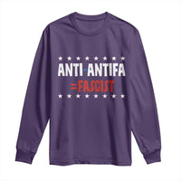 Fight Fascism Protest Anti Fascism Long Sleeve Shirt Vintage Stars And Stripes - Wonder Print Shop