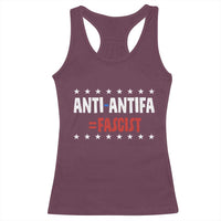Fight Fascism Protest Anti Fascism Racerback Tank Top Vintage Stars And Stripes - Wonder Print Shop