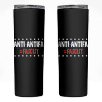 Fight Fascism Protest Anti Fascism Skinny Tumbler Vintage Stars And Stripes - Wonder Print Shop