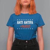 Fight Fascism Protest Anti Fascism T Shirt For Women Vintage Stars And Stripes - Wonder Print Shop