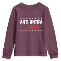 Fight Fascism Protest Anti Fascism Youth Sweatshirt Vintage Stars And Stripes - Wonder Print Shop