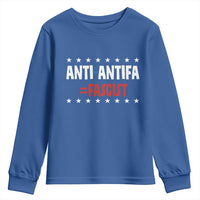 Fight Fascism Protest Anti Fascism Youth Sweatshirt Vintage Stars And Stripes - Wonder Print Shop