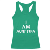 Funny I Am Aunt Tifa Racerback Tank Top Political Satire Fight Fascism Protest - Wonder Print Shop
