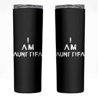 Funny I Am Aunt Tifa Skinny Tumbler Political Satire Fight Fascism Protest - Wonder Print Shop