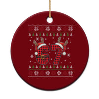 Funny 67 Six Seven Meme Brainrot Cringe Xmas Plaid Graphic Ceramic Ornament - Wonder Print Shop