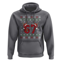 Funny 67 Six Seven Meme Brainrot Cringe Christmas Plaid Graphic Hoodie - Wonder Print Shop