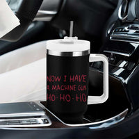 Now I Have A Machine Gun Tumbler With Handle Funny Xmas 90s Movie - Wonder Print Shop