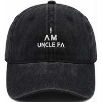 Funny I Am Uncle Fa Washed Cotton Baseball Cap Political Satire Fight Fascism Protest