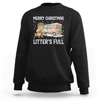 Funny Merry Christmas Litter's Full Cat Parody Sweatshirt Xmas Movie - Wonder Print Shop