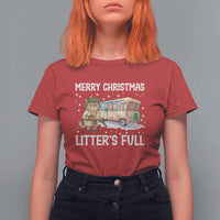 Funny Merry Christmas Litter's Full Cat Parody T Shirt For Women Xmas Movie - Wonder Print Shop