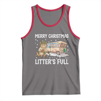 Funny Merry Christmas Litter's Full Cat Parody Tank Top Xmas Movie - Wonder Print Shop