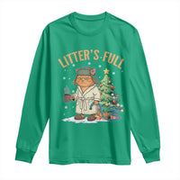 Funny Christmas Vacation Movie Litter's Full Cat Long Sleeve Shirt Xmas Tree - Wonder Print Shop