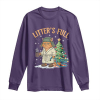 Funny Christmas Vacation Movie Litter's Full Cat Long Sleeve Shirt Xmas Tree - Wonder Print Shop