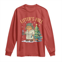 Funny Christmas Vacation Movie Litter's Full Cat Long Sleeve Shirt Xmas Tree - Wonder Print Shop