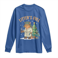 Funny Christmas Vacation Movie Litter's Full Cat Long Sleeve Shirt Xmas Tree - Wonder Print Shop