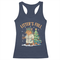 Funny Christmas Vacation Movie Litter's Full Cat Racerback Tank Top Xmas Tree - Wonder Print Shop