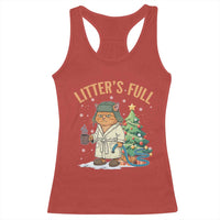 Funny Christmas Vacation Movie Litter's Full Cat Racerback Tank Top Xmas Tree - Wonder Print Shop
