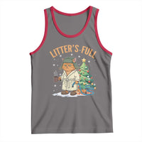 Funny Christmas Vacation Movie Litter's Full Cat Tank Top Xmas Tree - Wonder Print Shop
