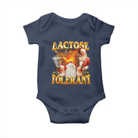 Funny Christmas Santa Lactose Tolerant Baby Onesie Xmas Tummy Ironic Sarcastic Meme - Wonder Print Shop
