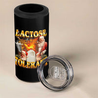 Funny Christmas Santa Lactose Tolerant 4 in 1 Can Cooler Tumbler Xmas Tummy Ironic Sarcastic Meme - Wonder Print Shop