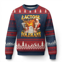 Funny Xmas Santa Lactose Tolerant Ugly Christmas Sweater Xmas Tummy Ironic Sarcastic Meme - Wonder Print Shop