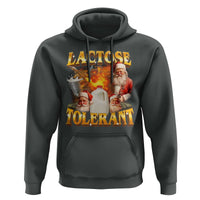 Funny Christmas Santa Lactose Tolerant Hoodie Xmas Tummy Ironic Sarcastic Meme - Wonder Print Shop